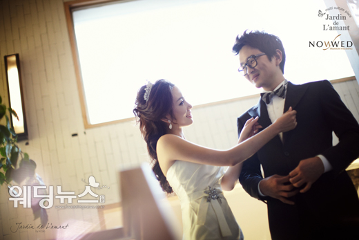 나우웨드가 22일 결혼하는 개그맨 윤형빈 정경미 커플의 웨딩사진을 공개했다. ⓒ나우웨드