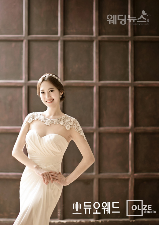 KBS 아나운서 엄지인의 웨딩 사진이 공개됐다. ⓒ듀오웨드