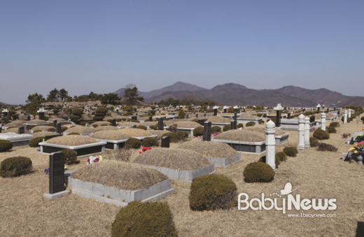 진달래 메모리얼파크는 국망산 줄기 금곡골에 위치해 전 묘역이 양지바르고 공해 없는 마사토로 형성된 묘원이다.ⓒ진달래 메모리얼파크