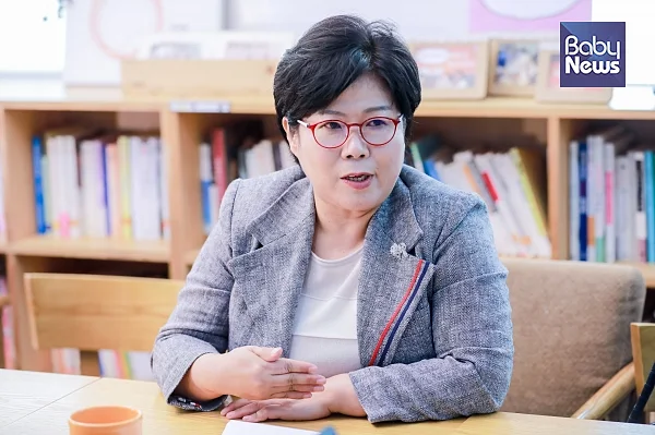 임미령 이사장은 영유아 기관에 사교육 요구가 침투한 요인에 '척박한 육아현실'을 지적했다. 김재호 기자 ⓒ베이비뉴스
