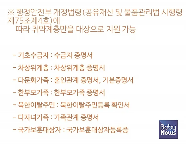 취약계층 대상 차량공유 서비스 신청 시 필요한 서류 목록. 다문화가족, 북한이탈주민, 다자녀가족, 국가보훈대상자 그 누구에게도 얼마큼 가난한지 묻지 않는다. 오직 한부모가족에게만 빈곤해야 발급받을 수 있는 ‘한부모가족증명서’를 요구한다.