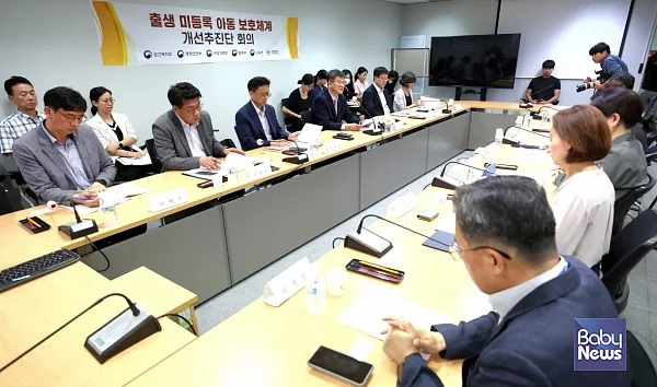 지난 12일 출생 미등록 아동 보호체계 개선 추진단 2차 회의 모습. ⓒ보건복지부