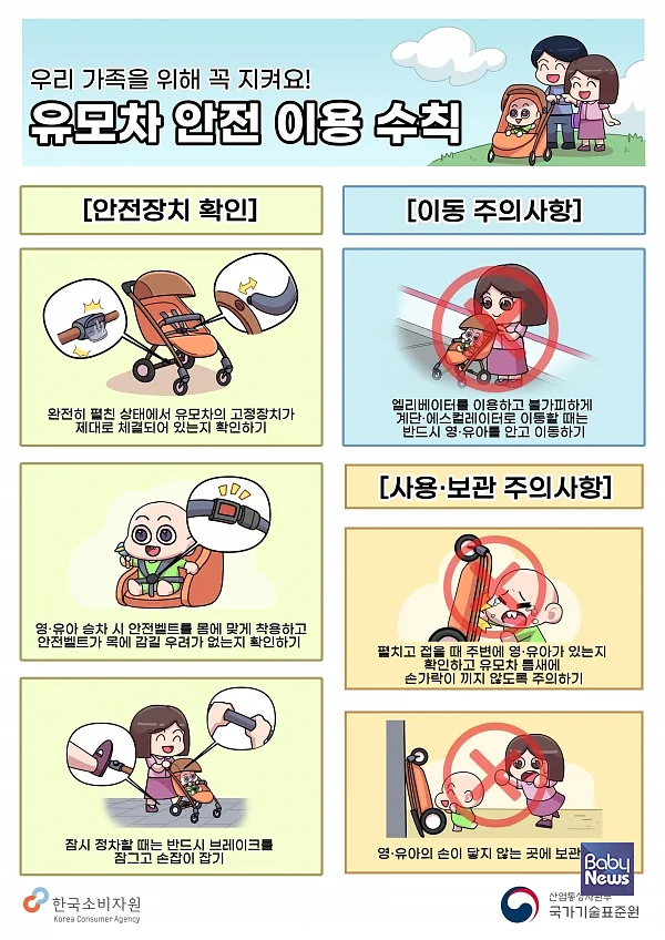 유아차 안전수칙. ⓒ한국소비자원