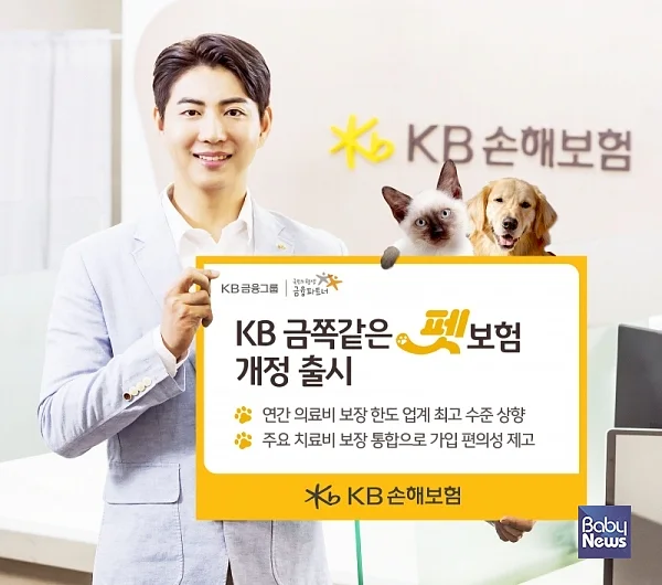 KB손해보험(대표이사 사장 구본욱)이 보장 한도를 업계 최고 수준으로 상향하고 고객 가입 편의성을 높인 ‘KB 금쪽같은 펫보험’을 개정 출시했다고 5일 밝혔다.?ⓒKB손해보험
