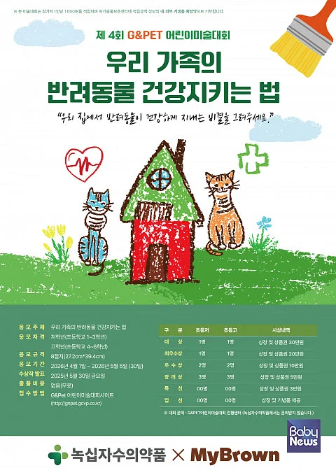 녹십자수의약품, 어린이 미술대회 통해 유기동물 돕기 캠페인. ⓒ녹십자수의약품
