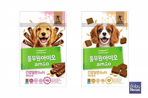 ???????풀무원이 7세 이상 반려견을 위한 부드러운 현미 간식 2종을 출시하며 시니어 반려견 제품군 확대에 나선다.?ⓒ풀무원