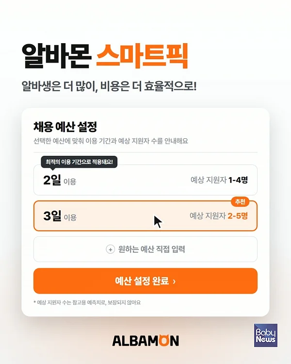 알바몬이 인공지능(AI)으로 적합한 지원자를 추천하는 성과형 채용 솔루션 ‘알바몬 스마트픽’을 출시했다고 20일 밝혔다.?ⓒ알바몬
