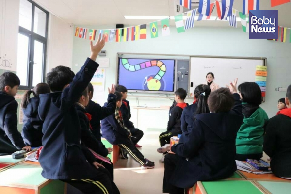 중국 더푸 국제학교 3학년 수업 현장. ⓒ임서영 영재교육연구소