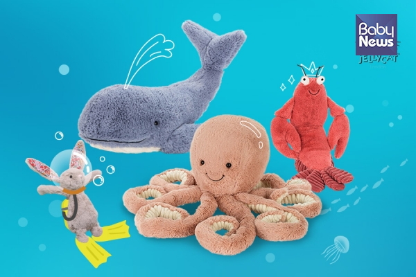 여름을 맞아 바다 동물 인형 신제품 3종을 출시한 젤리캣. ⓒ젤리캣