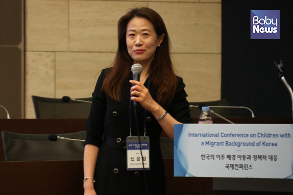 신윤정 한국보건사회연구윈 연구위원은 '이중적 취약성: 한국 거주 이주 배경 아동의 성장과 발달'에 대해 심층연구한 결과를 발표했다. ⓒ한국보건사회연구원