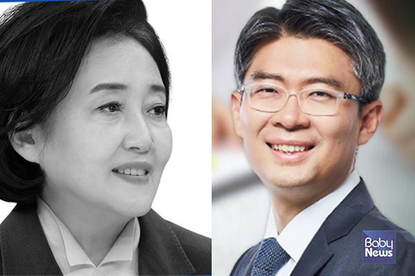 박영선(더불어민주당, 좌)·조정훈(시대전환) 두 서울시장 예비후보가 정책대담을 갖는다. ⓒ베이비뉴스