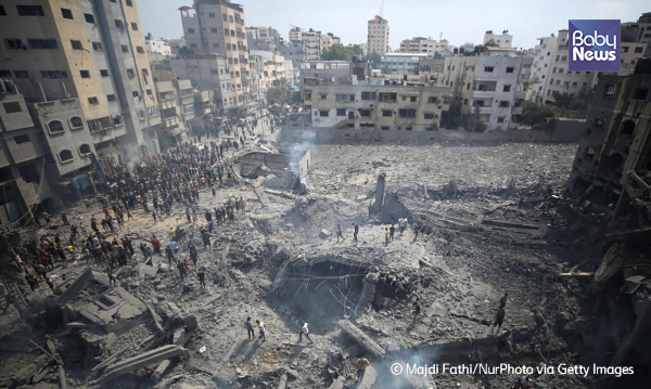 팔레스타인 가자지구의 참혹한 현장. ⓒ세이브더칠드런