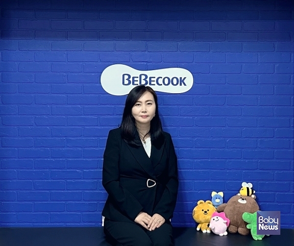 노경아 베베쿡 대표는 "베베쿡 로고에는 '이유식 숟가락' 안에 베베쿡이라는 글자가 들어 있는데, 단순히 음식을 뜻하는 것이 아니라 아기 입에 들어가는 모든 것을 책임지겠다는 의지"라고 말했다. ⓒ베이비뉴스