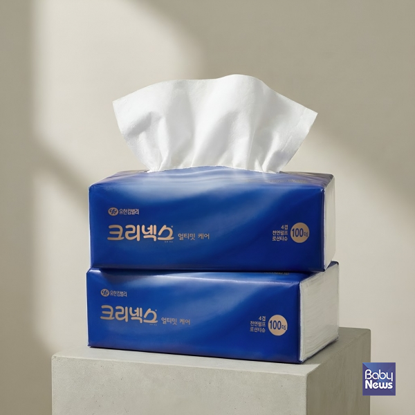 크리넥스 얼티밋케어 로션티슈. ⓒ유한킴벌리