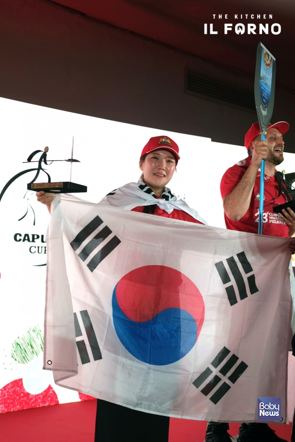 2026년 나폴리 피자 세계 챔피언십 대회에서 2개 부문에서 수상한 더 키친 일뽀르노 피자이올라 김소정. ⓒ매일유업