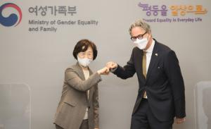 정영애 여가부 장관, 주한스웨덴대사와 성평등 정책 협력 논의